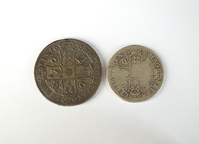 Lot 171 - A Charles II crown and half crosn