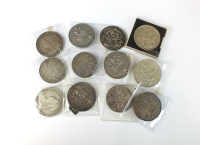 Lot 174 - A collection of nine crowns