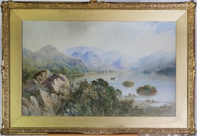 Lot 438 - Cornelius Pearson (British 1805-1891) Large Watercolour of Derwentwater