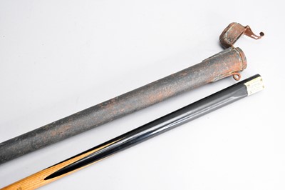 Lot 497 - A Walter Lindrum 'record break' billiards cue in metal case