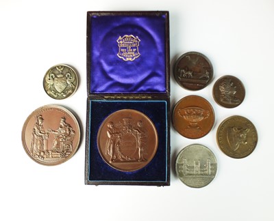 Lot 192 - A collection of eight English and Foreign medallions