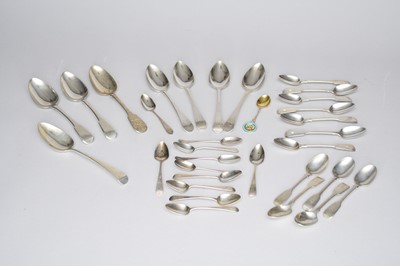 Lot 342 - A collection of silver flatware