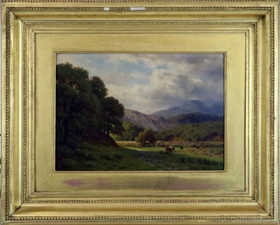 Lot 295 - Henry Cheadle (British, 1852-1910), A valley landscape, with another (2)