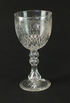 Lot 278 - A large 19th century engraved goblet