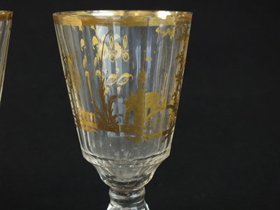 Lot 279 - Three 18th century gilded drinking glasses and a mug