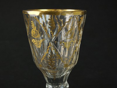 Lot 279 - Three 18th century gilded drinking glasses and a mug