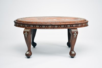 Lot 221 - A good, late 19th/early 20th century Indian, teak occasional table, profusely inlaid