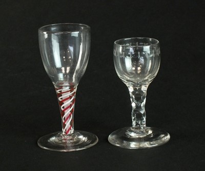 Lot 284 - Two 18th century wine glasses