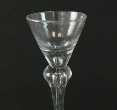 Lot 287 - An eighteenth-century baluster wine glass