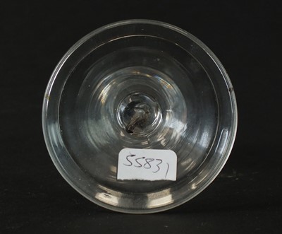 Lot 287 - An eighteenth-century baluster wine glass