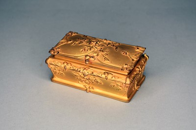 Lot 524 - An ormolu and rosewood lined stamp casket by Guenardeau
