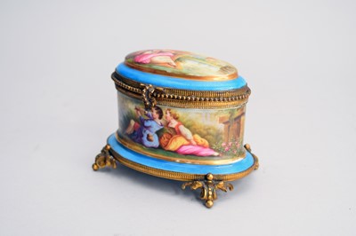 Lot 391 - A French Sevres-style and ormolu casket etui