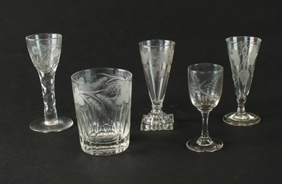 Lot 300 - A group of George III drinking glasses