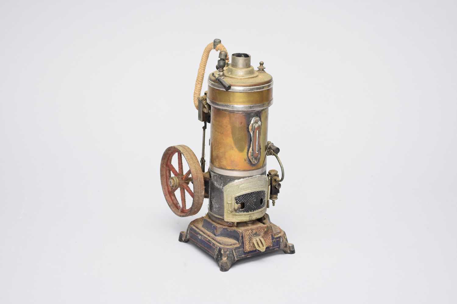 Lot 562 - A scale model static vertical cylinder steam engine