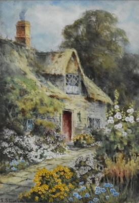 Lot 204 - Henry John Sylvester Stannard (1870-1951) Thatched Cottage and Garden