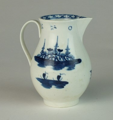 Lot 257 - Caughley 'Rock Strata Island' sparrow beak jug