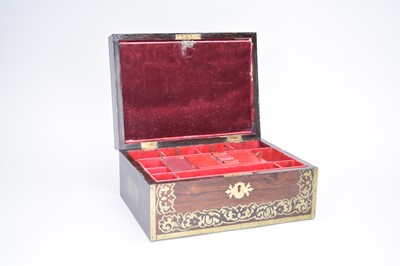 Lot 531 - A 19th century brass-bound rosewood writing box