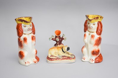 Lot 259 - A group of Staffordshire pottery, 19th century