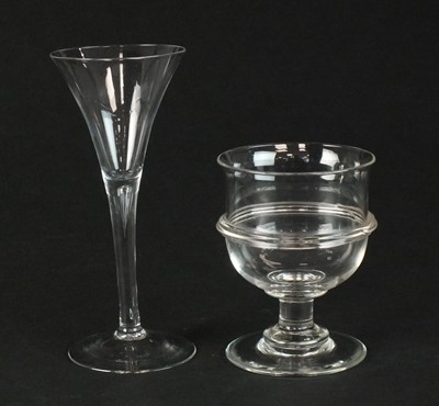 Lot 175 - Early 19th-century glass goblet and a Victorian wine glass