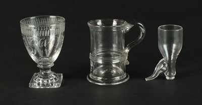 Lot 325 - Three pieces of George III drinking glasses