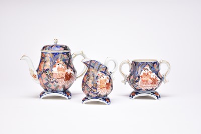 Lot 380 - A Japanese Imari three-piece tea set, Meiji period