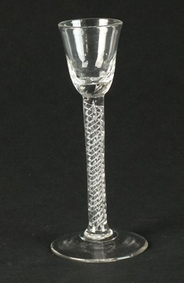 Lot 327 - A tall air-twist cordial glass, circa 1760