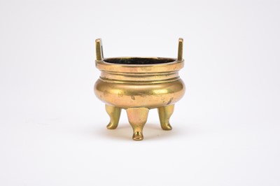 Lot 361 - A Chinese bronze tripod censer