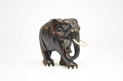 Lot 400 - An Indian calamander figure of an elephant