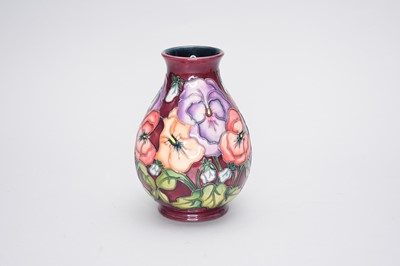 Lot 432 - A Moorcroft 'Pansy' vase, dated 1999