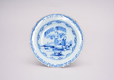 Lot 415 - A London delft blue and white plate, circa 1750