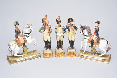 Lot 449 - A group of Capodimonte military figures