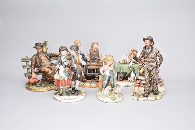Lot 450 - Twelve Capodimonte figures and groups