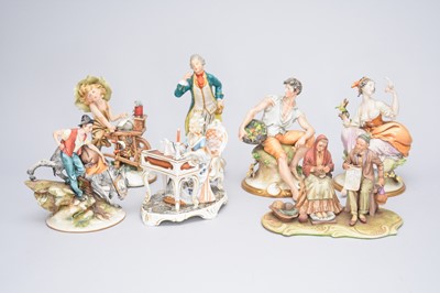 Lot 438 - A group of Capodimonte and other continental porcelain