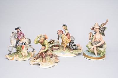 Lot 451 - Four Capodimonte figures