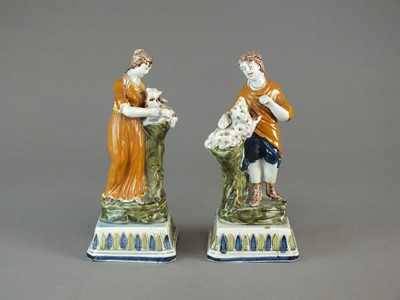 Lot 287 - Two prattware figures, early 19th century