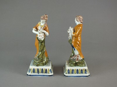 Lot 287 - Two prattware figures, early 19th century