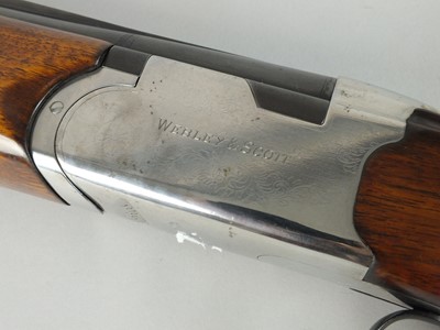 Lot 414 - A Webley and Scott 12 bore double barrel shotgun, over and under