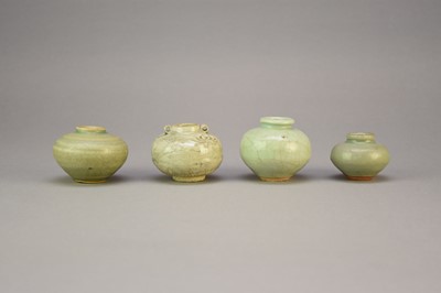 Lot 9 - Four Chinese celadon glazed jarlets, Song Dynasty