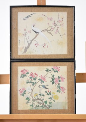Lot 172 - Five Chinese paintings on silk, late Qing/Republic