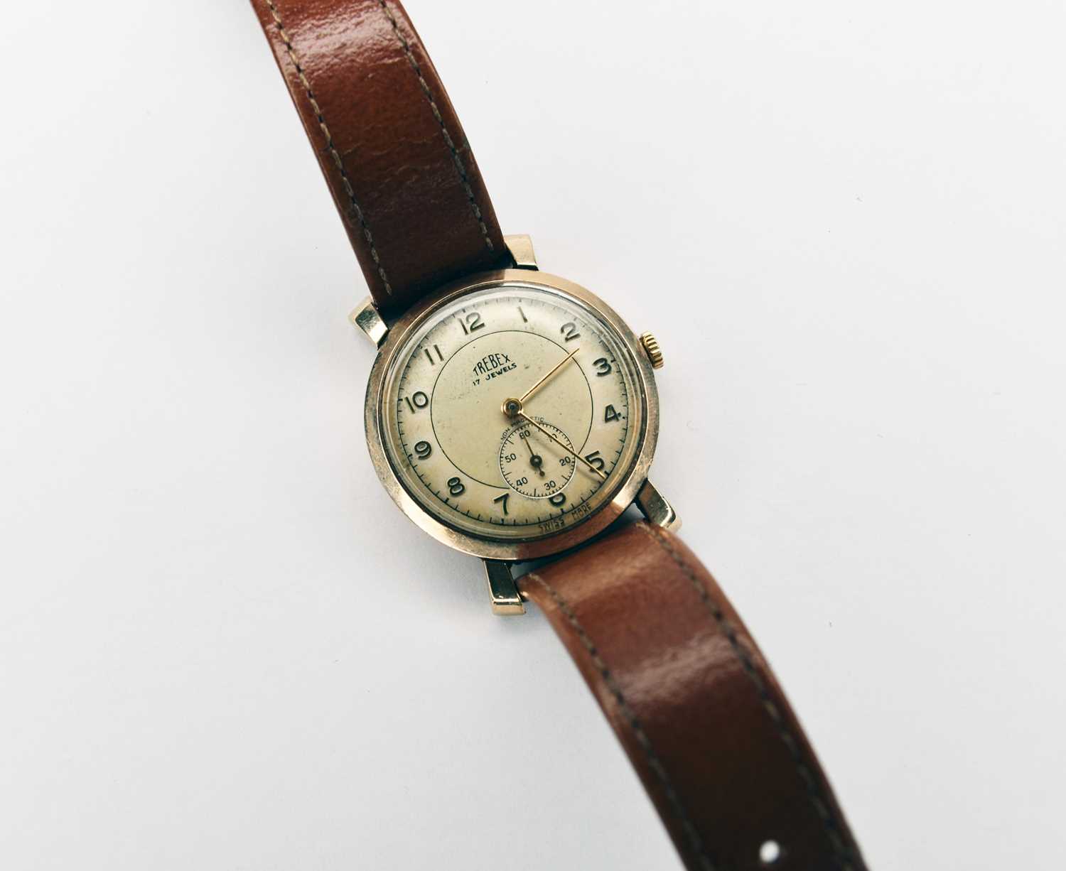 Lot 134 - A 9ct gold Trebex wristwatch