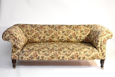 Lot 531 - A late Victorian drop-end Chesterfield sofa