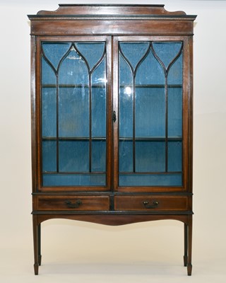 Lot 325 - An Edwardian inlaid display cabinet