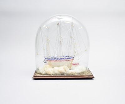 Lot 401 - Nailsea glass frigate
