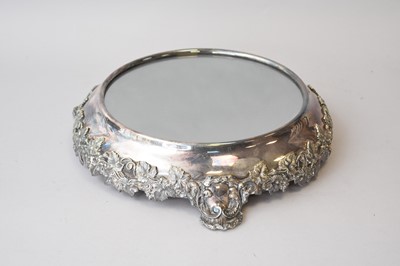 Lot 5 - A silver plated mirrored stand