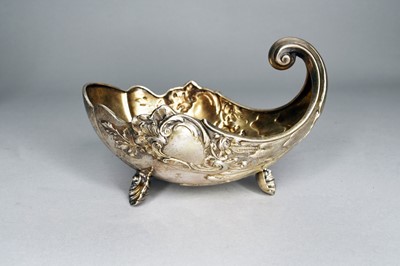 Lot 6 - A German silver bowl in the form of a shell