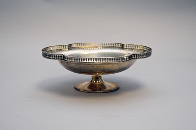 Lot 11 - A silver pedestal lobed bowl