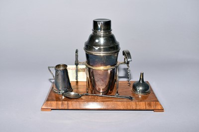Lot 18 - A silver plated cocktail set