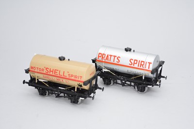 Lot 430 - A good O-gauge model of a goods wagon, 'Motor Shell Spirit' and another 'Pratts Spirit' (2)