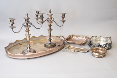 Lot 21 - A collection of silver plated wares