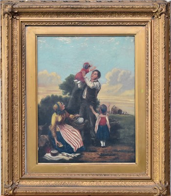 Lot 257 - British Naive School (early 19th Century) Two Oils of Farm Workers